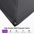 thumbnail image 4 of PURPLE LEAF 10FT Patio Umbrella With Base Square Cantilever Umbrella Teak Finished Aluminum Frame Large Windproof Offset Outdoor Sun Umbrellas for Beach Pool Deck, Grey, 4 of 11