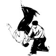 thumbnail image 2 of Aikido Wurf Aikido Litter Wall Decal by Wallmonkeys Peel and Stick Graphic (36 in H x 28 in W) WM210985, 2 of 4