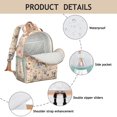 thumbnail image 4 of Yorkie with Flowers Backpack for School,Cute School Bag,Schoolbag with Adjustable Shoulder Straps & Padded Back,15.25"x11.5"x5.25", 4 of 6