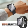 thumbnail image 6 of HOMEYA [2 Pack] Hard PC Case with Tempered Glass Screen Protector,Compatible with Apple Watch Series 9/8/7 45mm,Scratch Resistant Cover for iWatch S9/S8/S7,Titanium, 6 of 8