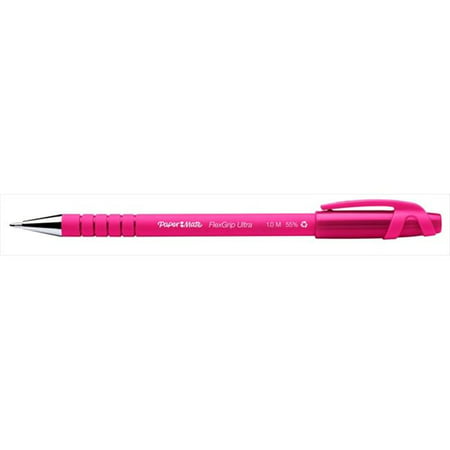 Papermate 079452 Flexgrip Ultra Non-Retractable Refillable Ballpoint Stick Pen, Fine Tip, Blue Ink, Pack -