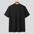 thumbnail image 5 of Fgnfyis Men's Muscle T Shirts Stretch Short Sleeve Bodybuilding Workout Tee Shirts Ribbed Knit Shirt Mens T-shirts Black M, 5 of 5