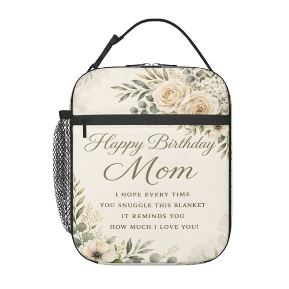 Birthday Mom Gift Lunch Bag Reusable Thermal Lunch Box with Handle for Women and Men