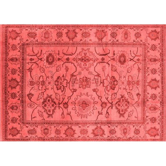 Ahgly Company Indoor Rectangle Oriental Red Industrial Area Rugs, 2' x 3'
