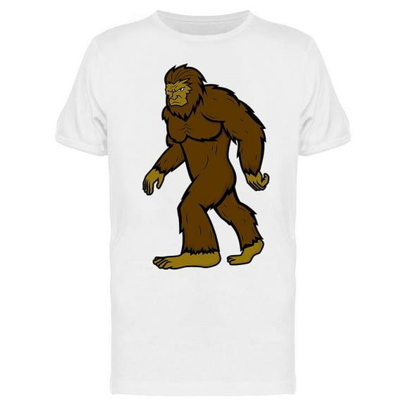 Bigfoot Walking Cartoon T-Shirt Men -Image by Shutterstock, Male Small