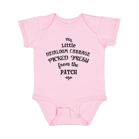 

Inktastic My Little Heirloom Cabbage Picked Fresh from the Patch Gift Baby Boy or Baby Girl Bodysuit