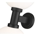 thumbnail image 4 of 597B2-BK-Z-Lite-Laurent - 2 Light Outdoor Wall Sconce with Opal Glass In Modern Style-30 Inches Tall and 12 Inches Wide, 4 of 7
