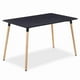 thumbnail image 1 of Mesa Rectangular Comedor Minimalista Estilo Nordico Moderna negro 6.49 pulg Pido Todo SO-MM1-01, 1 of 6