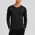 thumbnail image 2 of Asxite Men Plus Size Tops Round Neck Long Sleeve Solid Breathable Fast Dry Sport Shirts, 2 of 7