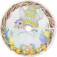 thumbnail image 1 of FMSHPON Easter Gnome Bunny Xmas Christmas Tree Skirt Stand Mat for Holiday Party Decoration Indoor Outdoor 36 inches, 1 of 6