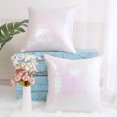 thumbnail image 4 of Unique Bargains 2 Pack Sequins Decorative Throw Pillow Covers 16" x16" White, 4 of 7