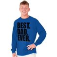 thumbnail image 3 of Cool Father's Day Best Dad Ever Men's Big & Tall Long Sleeve Graphic Tee Brisco Brands 2X, 3 of 5