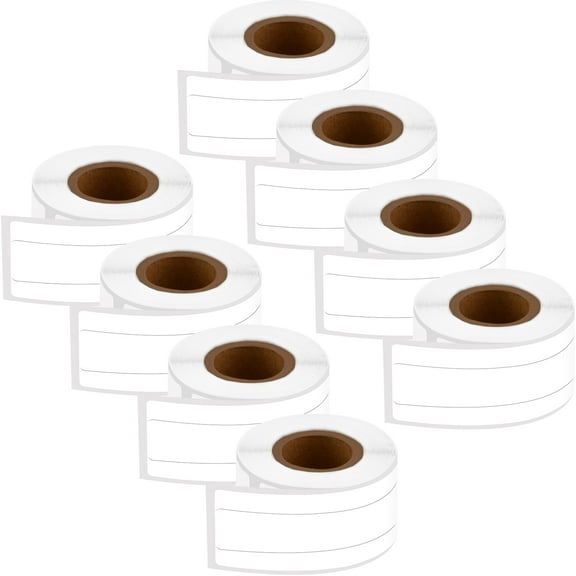 GREENCYCLE (8 Roll/ 130 Labels per Roll) File Folder Label Compatible for Dymo 30327 30576 LabelWriter 9/16"x 3-7/16" (14mm x 87mm) Die-Cut Standard White Paper Barcodes Direct Thermal Labels