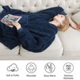 thumbnail image 2 of Billuyoard Wearable Manta Sudadera con capucha Home TV Watching Descanso Unisex Warm-keeping Plush Manta Sudadera Decoración del hogar Azul real, 2 of 6