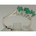 thumbnail image 3 of LBG 10k White Gold Natural Emerald Womens Statement Ring - Size 6.75, 3 of 6