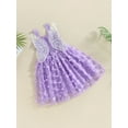 thumbnail image 4 of Bagilaanoe Toddler Baby Girl Summer Dress Butterfly Sleeveless A-line Princess Dresses 6M 12M 18M 24M 3T 4T Kids Casual Tulle Swing Sundress, 4 of 7