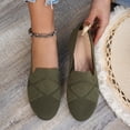 thumbnail image 5 of ZACPNCV Womens Plus Size Moccasins Square Toe Solid Color Comfort Flat Casual Shoes, 5 of 8