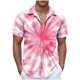 thumbnail image 1 of Blusa y camisa de manga corta con cuello vuelto para hombre, blusa informal de moda con cuello vuelto, blusa estampada de manga corta con botones, blusa de poliéster para hombre, 1 of 5