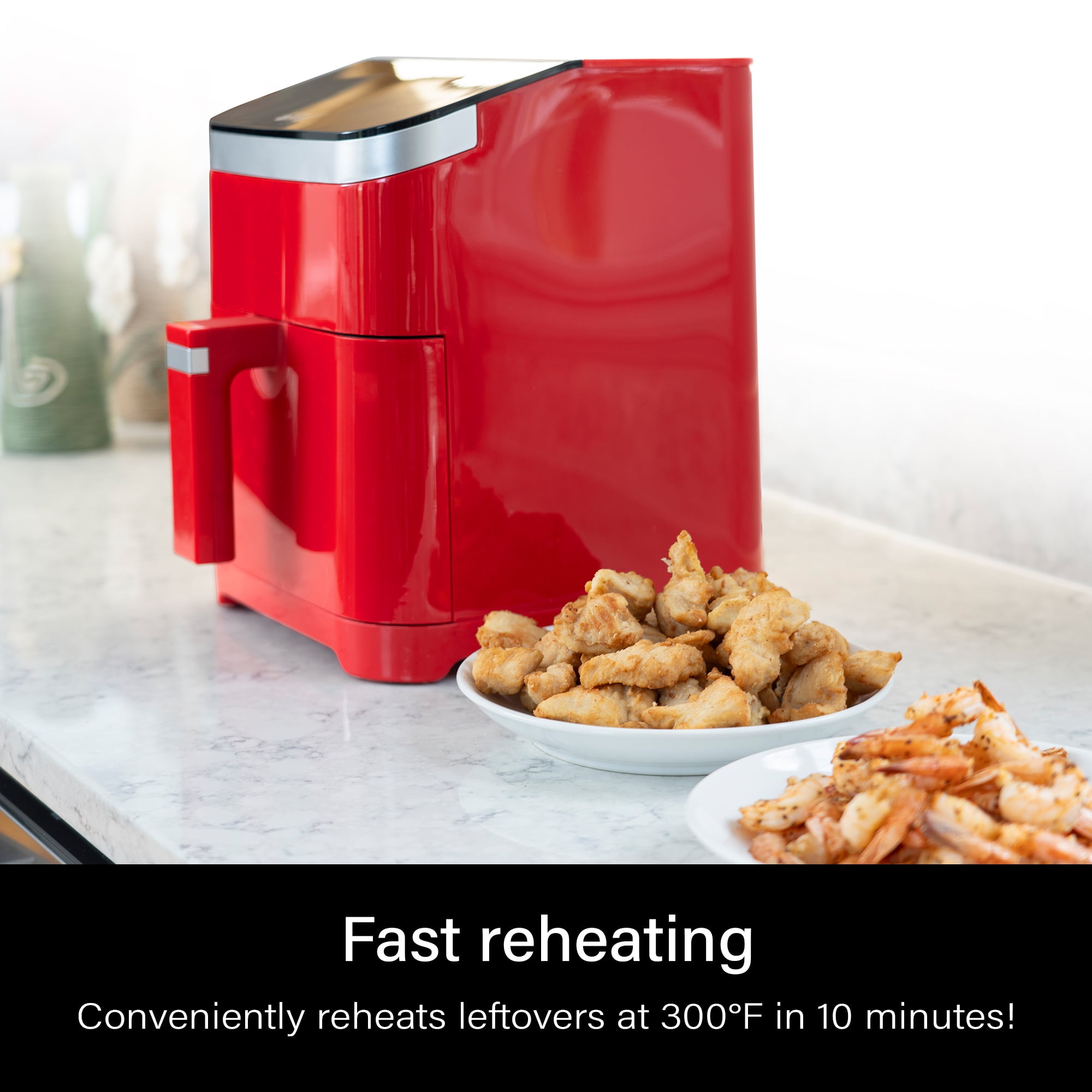 Deco Chef 5.8QT Air Fryer, 8-in-1 Smart Cooking Programs, Nonstick and Dishwasher-Safe Basket