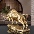 thumbnail image 1 of Creative Bull Figurine Cattle Statue Feng Shui Sculpture Collection Crafts for Desktop Living Room Office Home Decor, 1 of 7