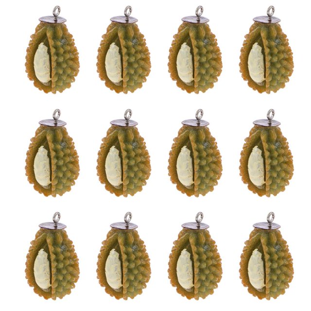 Pack of 12 Durian Tropical Fruit Pendant Key Ring Chain Phone ings DIY Charms Macarena Los colgantes de frutas