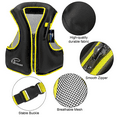 Rrtizan Inflatable Swim Vest for Adults, Portable Snorkel Jacket, Buoyancy Aid, L/XL, Black