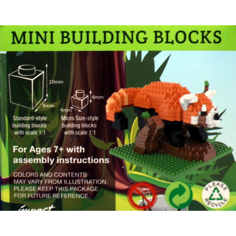 MuzeMerch - Plastic Construction Toy Blocks Set - Red Panda