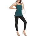 thumbnail image 4 of MANIFIQUE Summer Tank Tops with Built in Bra Cup for Women Loose Fit Pleated Lace Hem Flowy, 4 of 6