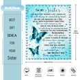 thumbnail image 2 of Sister Gifts Blanket to Sister Birthday Gifts from Sister, Best Sister Ever Gifts, Gifts for Sister Graduation Mother's Day Ideas Throw Blanket 50 * 60in, 2 of 5