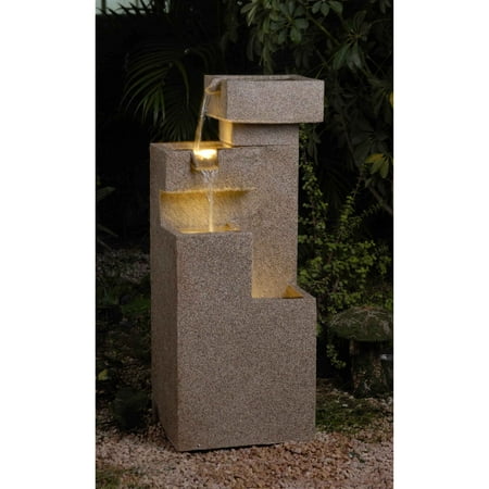 - Sand Stone Cascade Tires Outdoor/Indoor Lighted Fountain