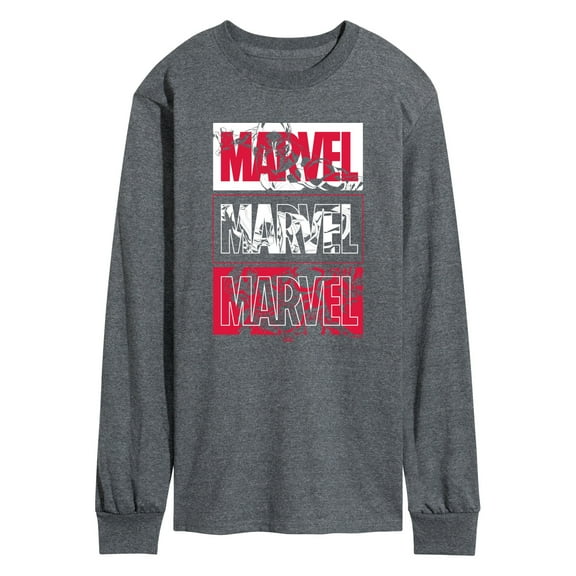 Marvel - Black Panther Stacked Logo - Men's Long Sleeve Graphic T-Shirt