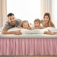 thumbnail image 2 of Unique Bargains Polyester Ruffled Bed Skirt with 16" Drop Twin Pink, 2 of 7