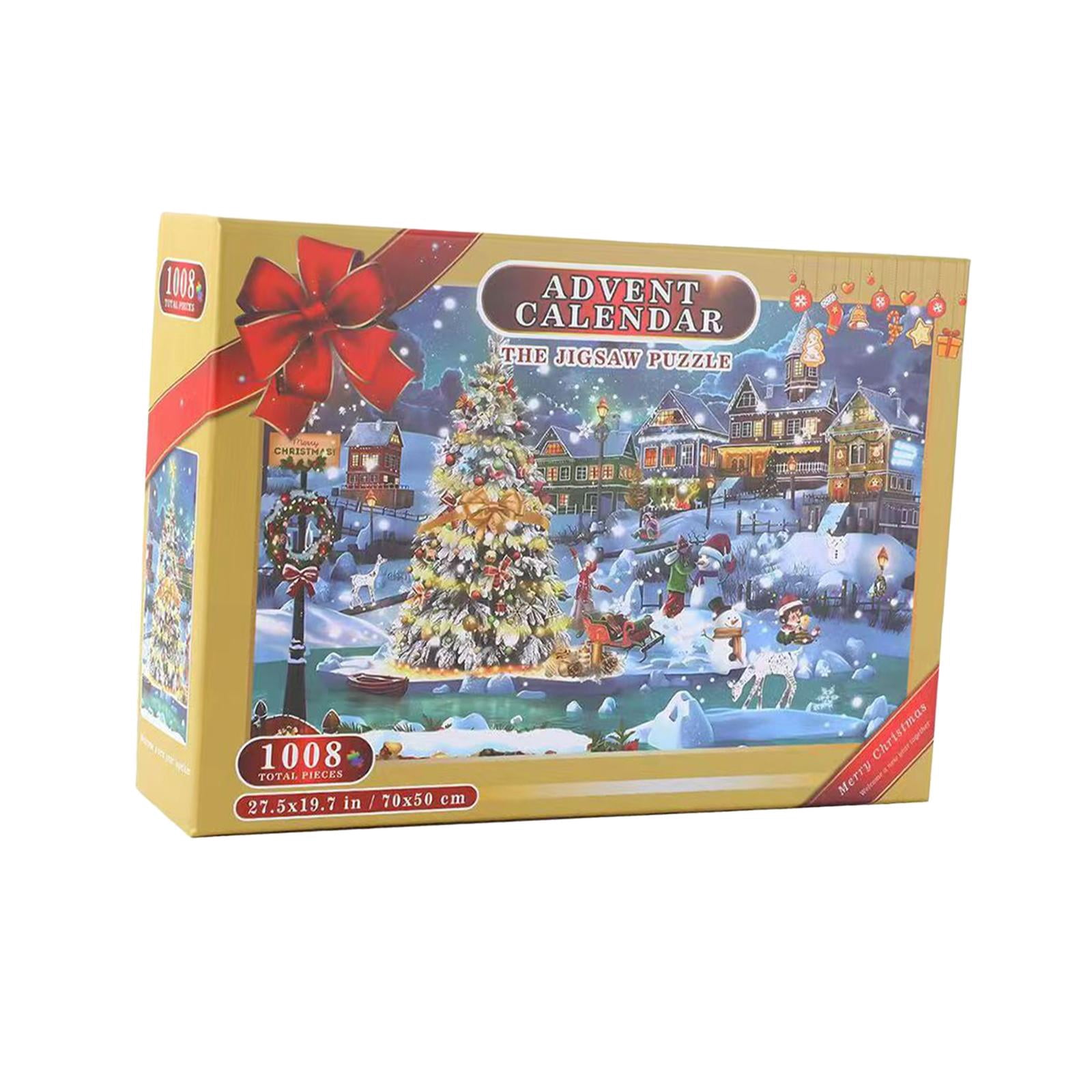 simhoa 1008 Pieces Christmas Jigsaw Puzzles 24 Box Advent Calendar
