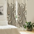 thumbnail image 4 of Ambesonne Paisley Curtains 2 Panel Set, Boho Leafy Neutral Colors, Pair of - 28" x 95", Warm Taupe Ivory and Sepia, 4 of 4