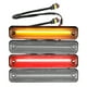 thumbnail image 1 of Luz de marcador lateral LED 25952319 15114677 Luces de señal de giro traseras delanteras Lámparas de marcador lateral de guardabarros para Hummer H2 2003-2009 Lente transparente Luz roja ámbar 2 pares, 1 of 1