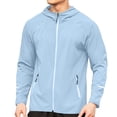 thumbnail image 2 of Busydd Mens Zip Up Hoodie Breathable Comfortable Workout Running Jacket Casual Solid Color Long Sleeve Jackets for Men XL, 2 of 9