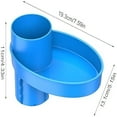 thumbnail image 3 of LAMIRO Car Seat Snack Tray, Portable Cup Holder Plate, Toddler Car Seat Cup Holder Food Tray with Expandable Base, Cup Holder Tray for Car Seats, 360° Rotatable Car Seat Tray for Kids Travel (Blue), 3 of 7