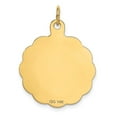 thumbnail image 3 of Auriga Fine Jewelry 14K Yellow Gold Happy Birthday Disc Pendant for Women (L-30mm, W-22mm), 3 of 6