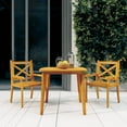 thumbnail image 3 of vidaXL Patio Table Outdoor Dining Table for Backyard Lawn Solid Wood Acacia, 3 of 34