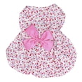 thumbnail image 1 of Falda floral para mascotas pequeñas, vestido con lazo de conejo, ropa floral, falda floral linda para perros pequeños, conejos, rosa, XL, 1 of 8