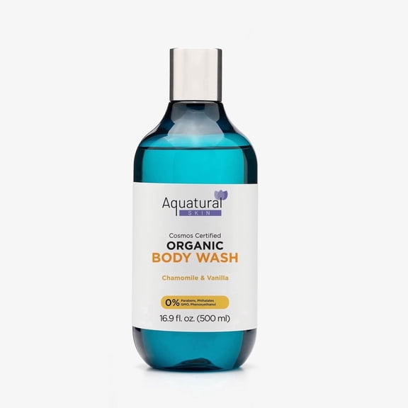 Aquatural Body Wash with Chamomile & Vanilla, Organic Formula, 16.9 fl oz