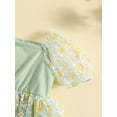 thumbnail image 5 of Bagilaanoe Newborn Baby Girl Rompers Dress Daisy Print Short Sleeve Bodysuit + Headband 3M 6M 12M 18M 24M Infant A-line Princess Dresses, 5 of 9