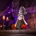 thumbnail image 4 of Diceymbol Halloween BOO Print Ghost Plush Gnome with Pumpkin Cutout for Patio Tiered Tray Table Halloween Decorations 10 Inch, 4 of 8