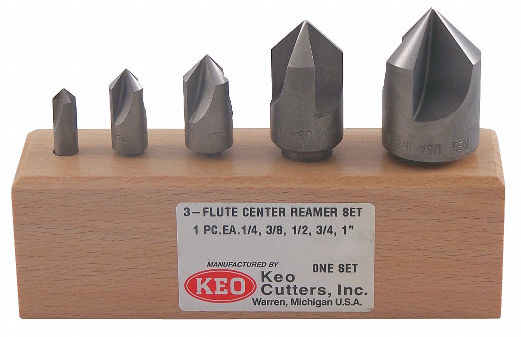 Keo Countersink Set,5 PC,3 FL,90 Deg,HSS 50029