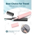 thumbnail image 2 of Bestope 2 Pack Electric Toothbrush for Adults - 2 Rechargeable Electric Toothbrushes with 12 Brush Heads & 2 Travel Case, Power Electric Toothbrush with Holder, 3 Hrs Charge for 120 Days - Black+Pink, 2 of 8