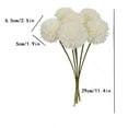 thumbnail image 3 of up to 50% Off Latrodar Fake Flowers in Vase Hydrangea Simulated Table Tennis Chrysanthemum Plant Fake Flower Bundle Tear Resistant Decoration Ornament White 11.6x7.6 Inch, 3 of 5