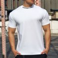 thumbnail image 2 of Casual T Shirts for Men Men Tshirt Pack Men's Crewneck Bodybuilding Gym Tees Short Sleeve Slim Fit Muscle T-Shirts Workout Athletic Fitness T-Shirt Tops, 2 of 5