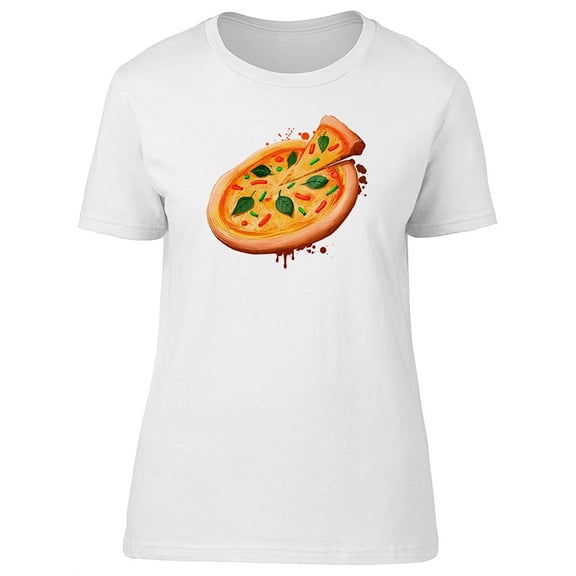 Cool Pizza Margherita Food Lover T-Shirt Women -Image by Shutterstock, Female Large