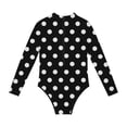thumbnail image 5 of Cethrio Girls' One Piece Swimwear, Surfing Beach Long Sleeve Summer Kids Bathing Suit Black Size 7-8, 5 of 6