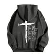 thumbnail image 5 of XIAOCHA Men's Casual God Print Design Hooded Sweatshirt Long Sleeve Pullover Comfortable Daily Wear Hoodie, 5 of 5
